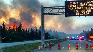 Photo of the Northern Ontario forest fires via CTV News