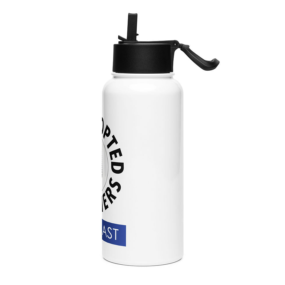 Thumbnail: Stainless steel water bottle with a straw lid