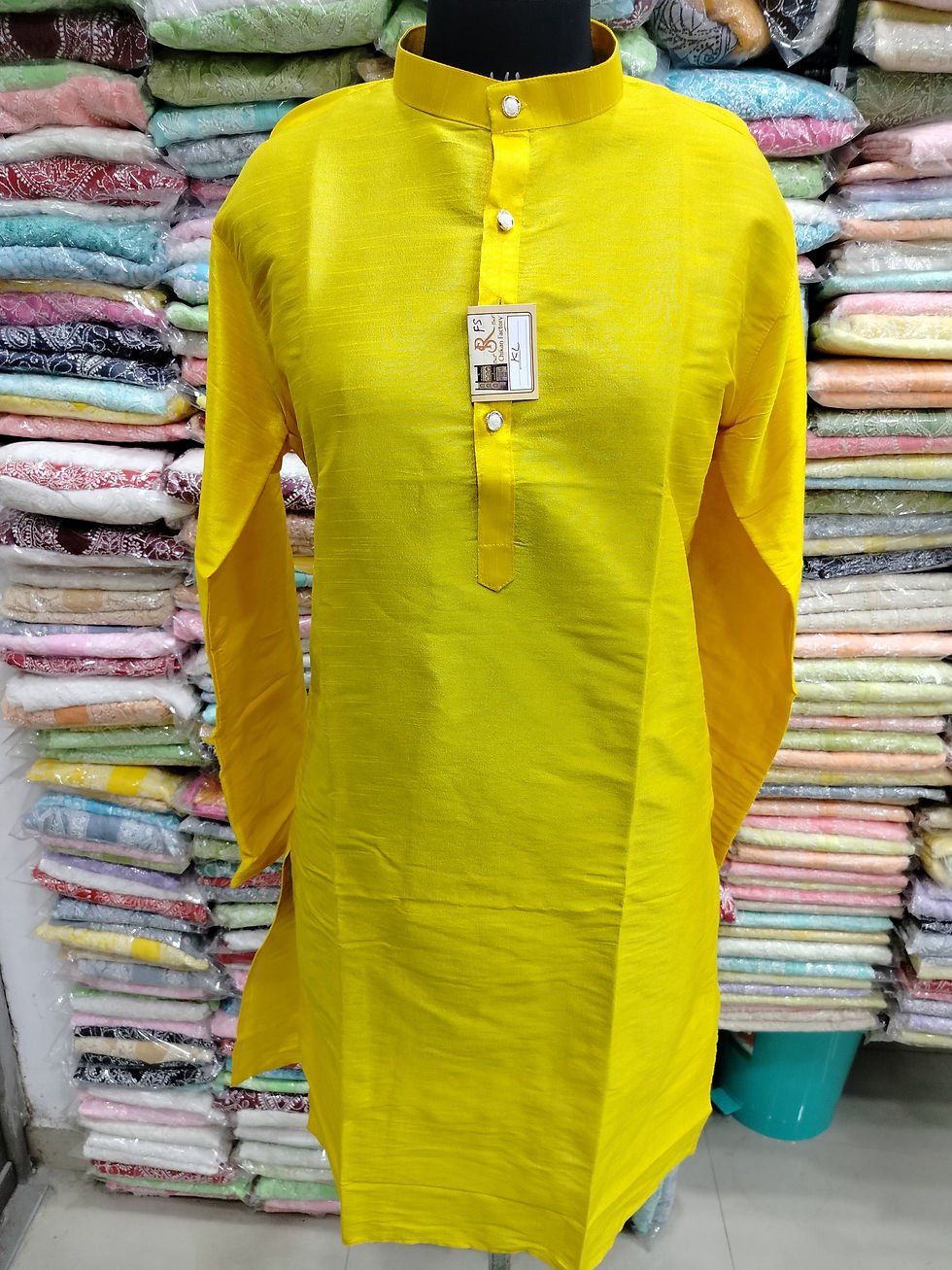 Thumbnail: CHIKANKARI HANDWORK SILK MEN'S KURTA