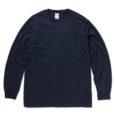 サムネイル： GILDAN 6.0oz 長袖 ポケットTシャツ
