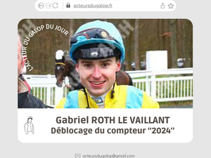 AdG du 5 mars : Gabriel ROTH LE VAILLANT débloque son compteur 2024