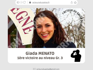 AdG du 3 avril : Giada MENATO s'offre son 1er Gr. 3