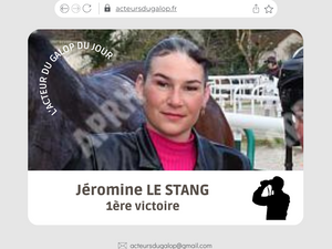 AdG du 15 mars : Jéromine LE STANG ouvre son palmarès !