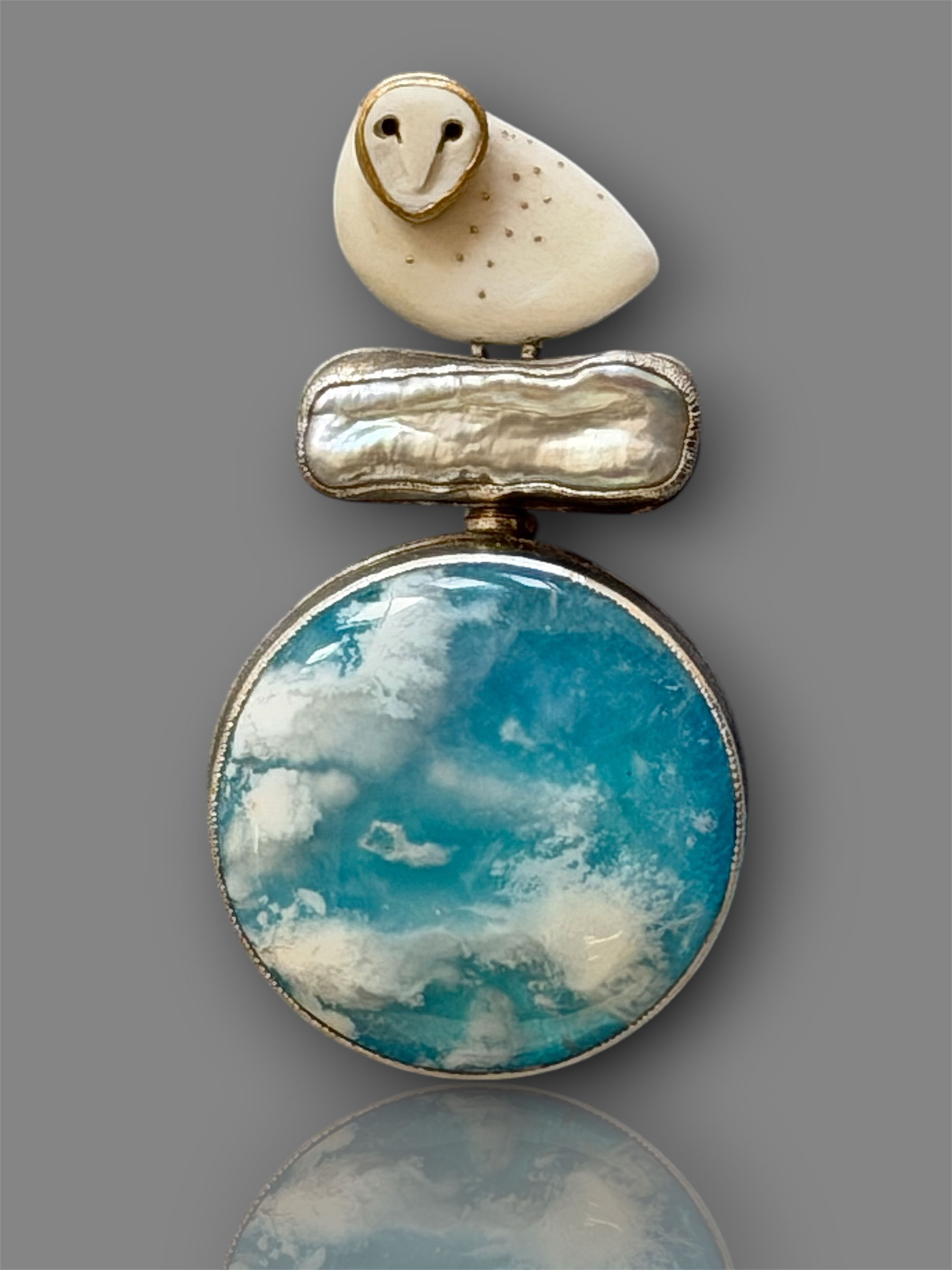 Owl Over Clouds Pendant