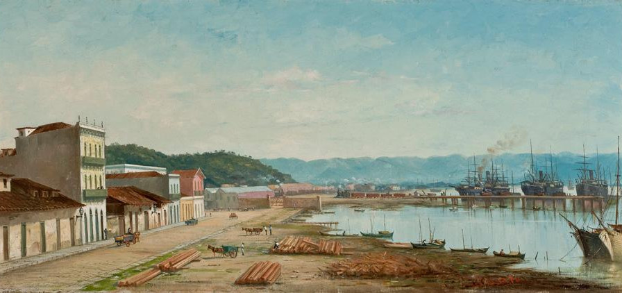 Benedito-Calixto---Inglês-The-Ramp-of-Porto-do-Bispo-in-Santos-Português-Rampa-do-Porto-do