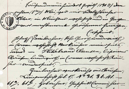 1912-05-08 Zmilacher verkauft an Hildebrand Clausen Liegenschaft im Hobacher