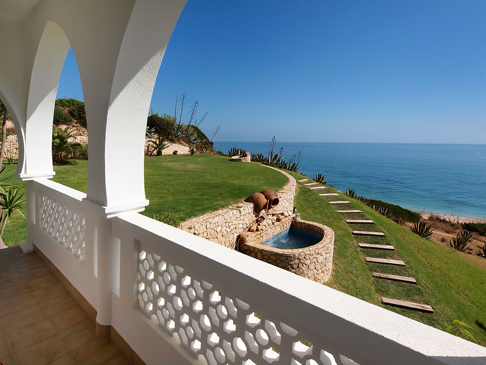Blick Meer Garten Villa Esmeralda