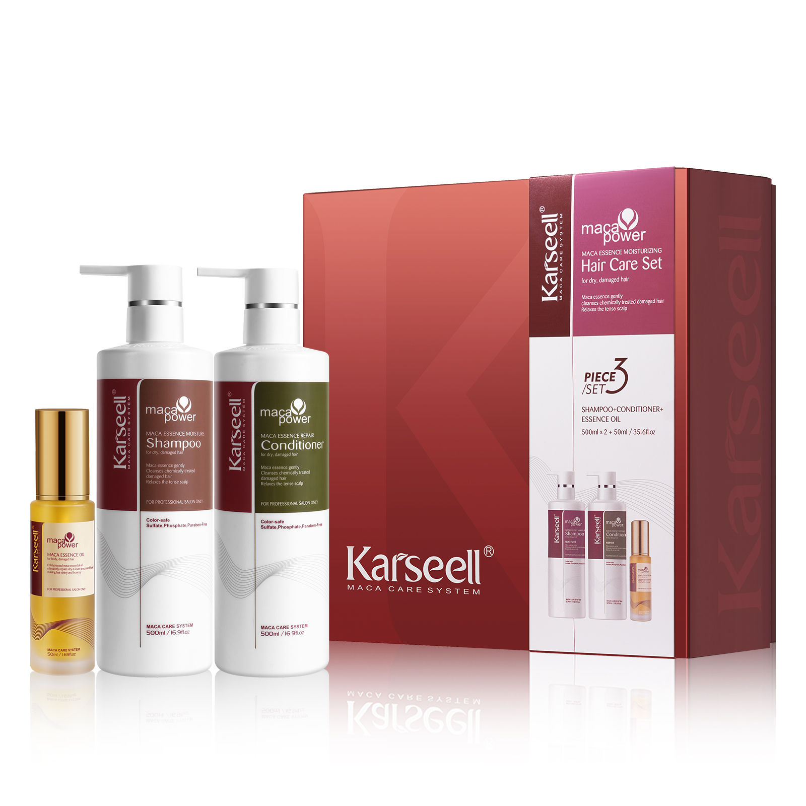 Karseell Collagen Cabello Argan Hair oil Shampoo and Conditioner Hair Care Produ