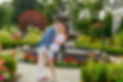 Engagement by the front fountain