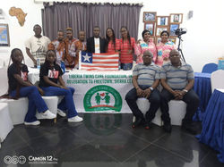 Officials and members of Liberia Twins Care Foundation, Inc. in the Republic of Sierra Leone