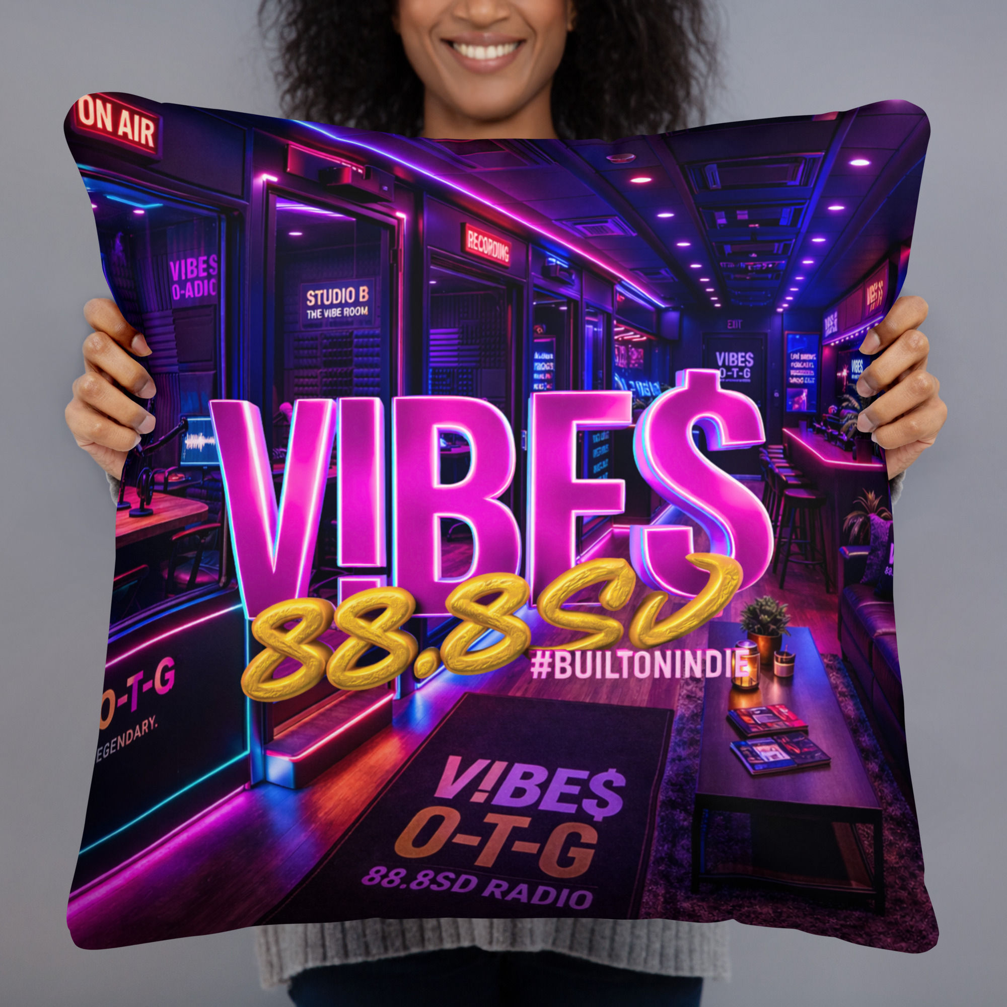 Purp VIBE$ Pillow
