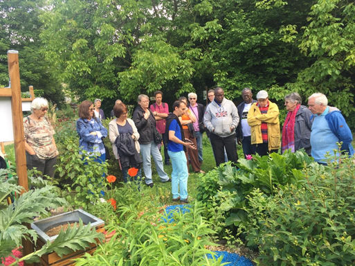 animation, jardin, visite