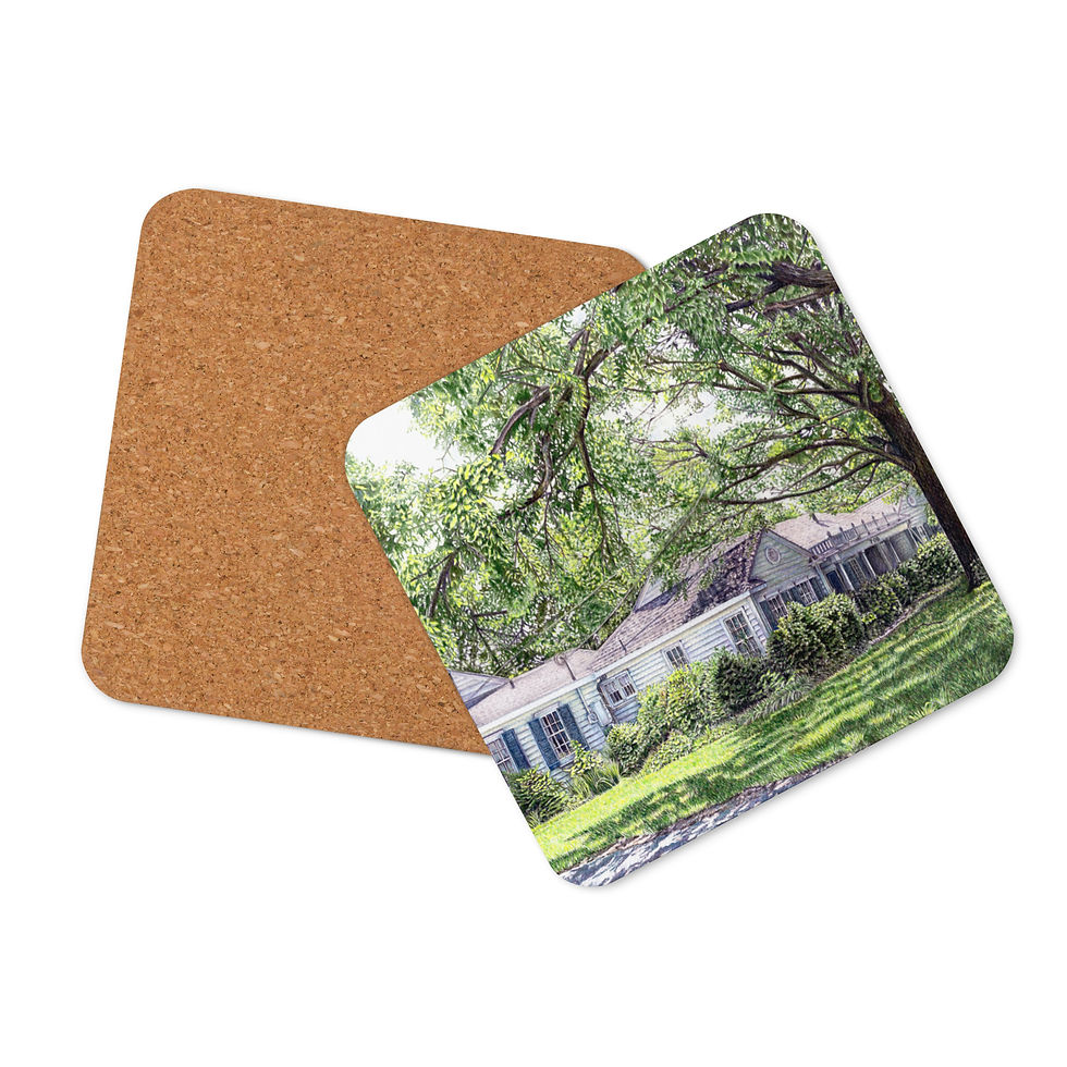 Thumbnail: Cork-back coaster - Waddill Street