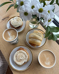 Baked goods and coffee at Bird's Nest in Estes Park