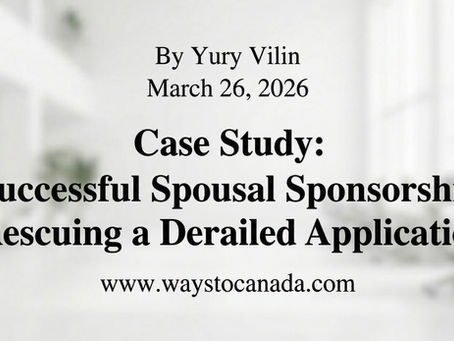 CCIMC | This is an article "Case Study - Successful In-Canada Spousal Sponsorship: Rescuing a Derailed Application"