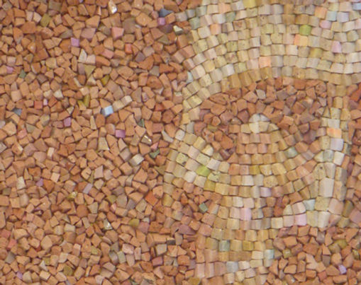 Mosaic portrait using texture