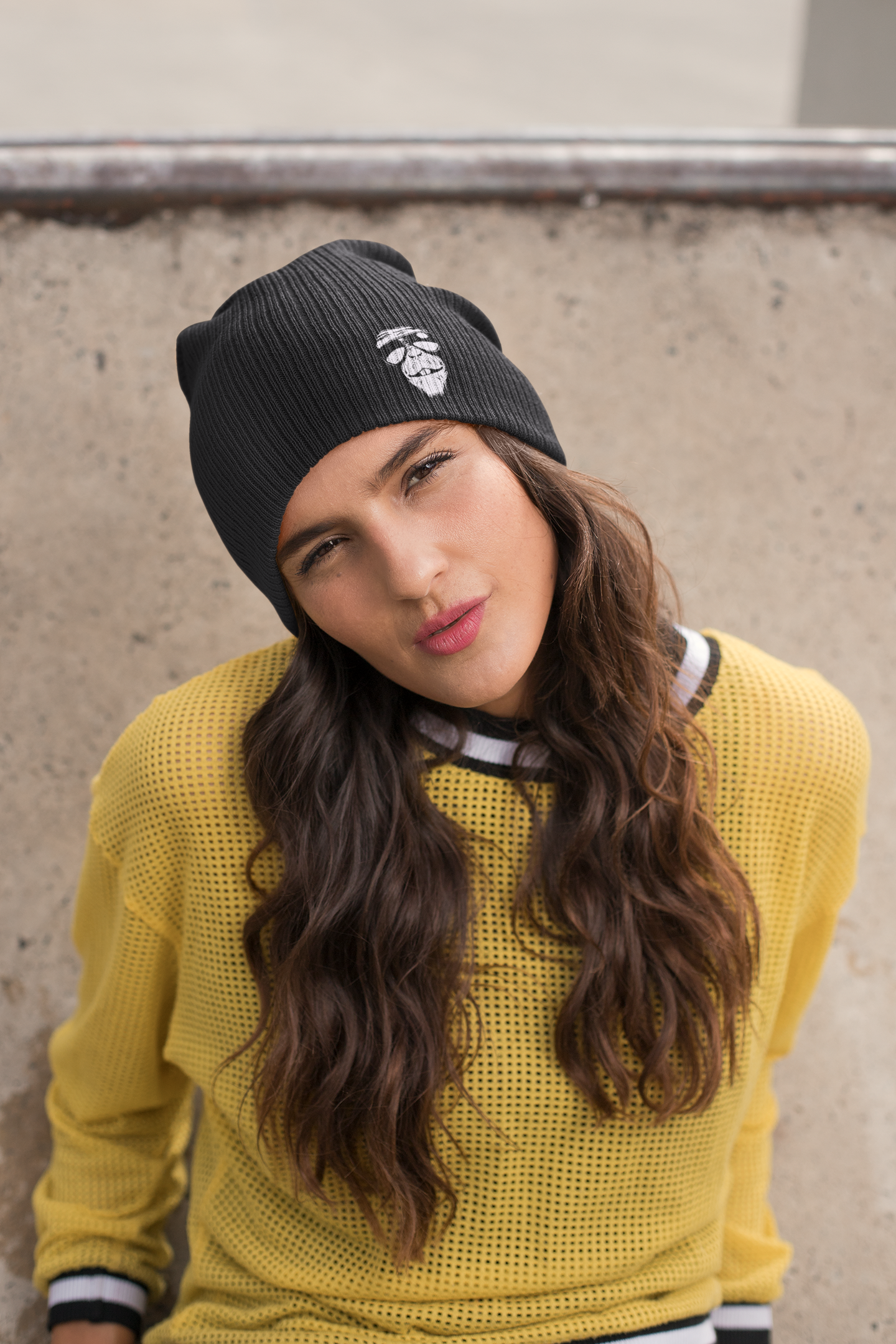 Sticky Monkey Beanie Hat Black