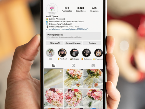 Instagram com bastante alcance e engajamento.