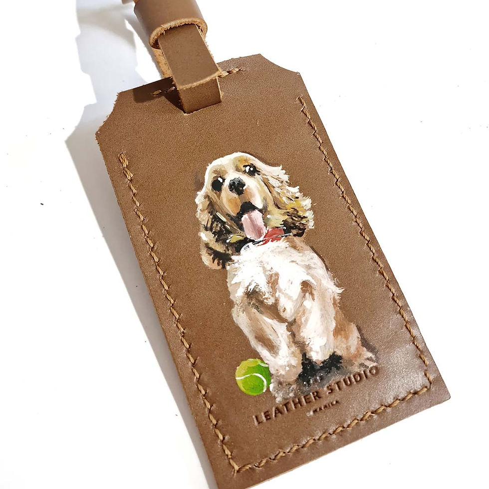Thumbnail: Pet Portrait on a Luggage Tag