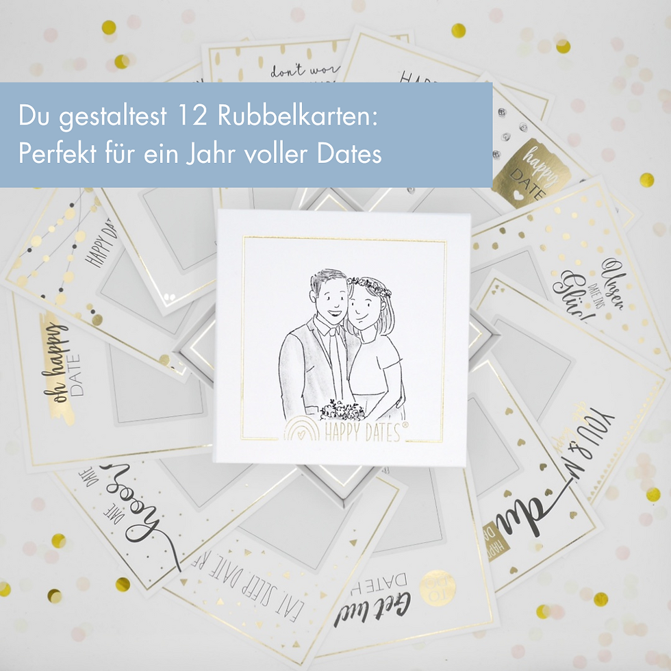 Miniaturbild: 12 HAPPY DATES® Box mit Deinem Porträt