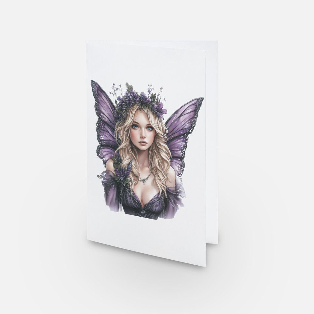 Dark Blond Fairy Card