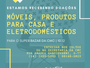 Faça a sua doação para o nosso bazar