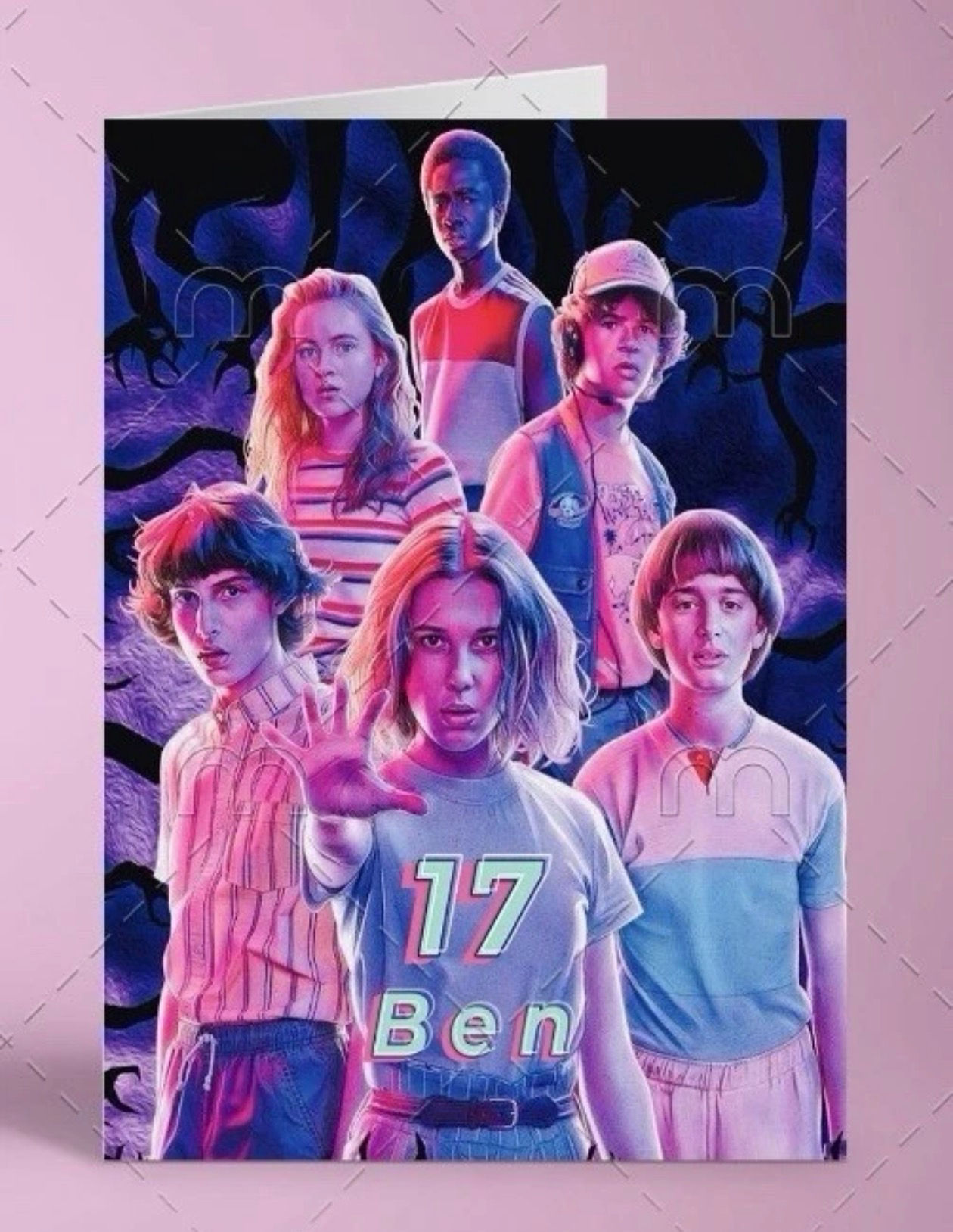 Personalised Birthday Card Stranger Things Netflix Series Birthday Card