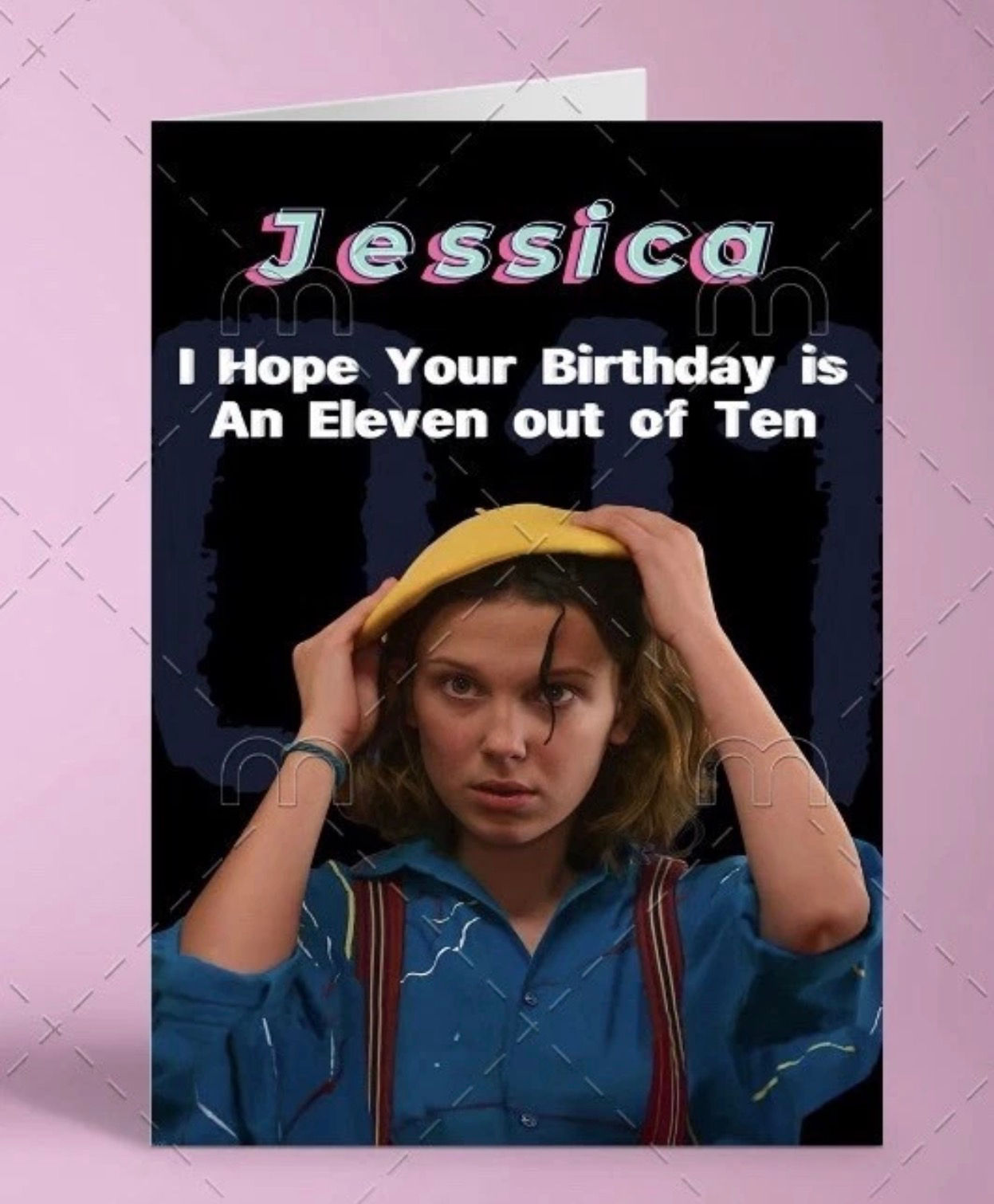 Personalised Birthday Card Stranger Things eleven Birthday Card
