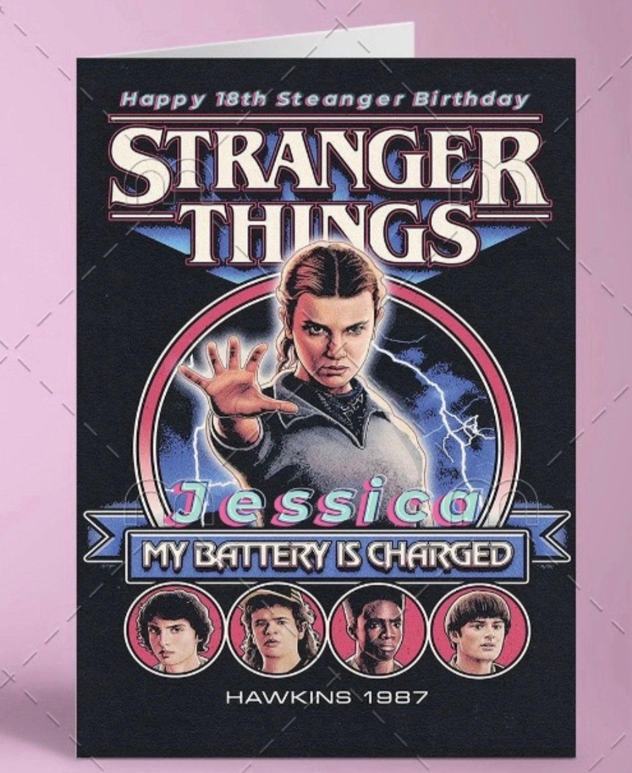 Personalised Birthday Card Stranger Things Netflix Series Birthday Card