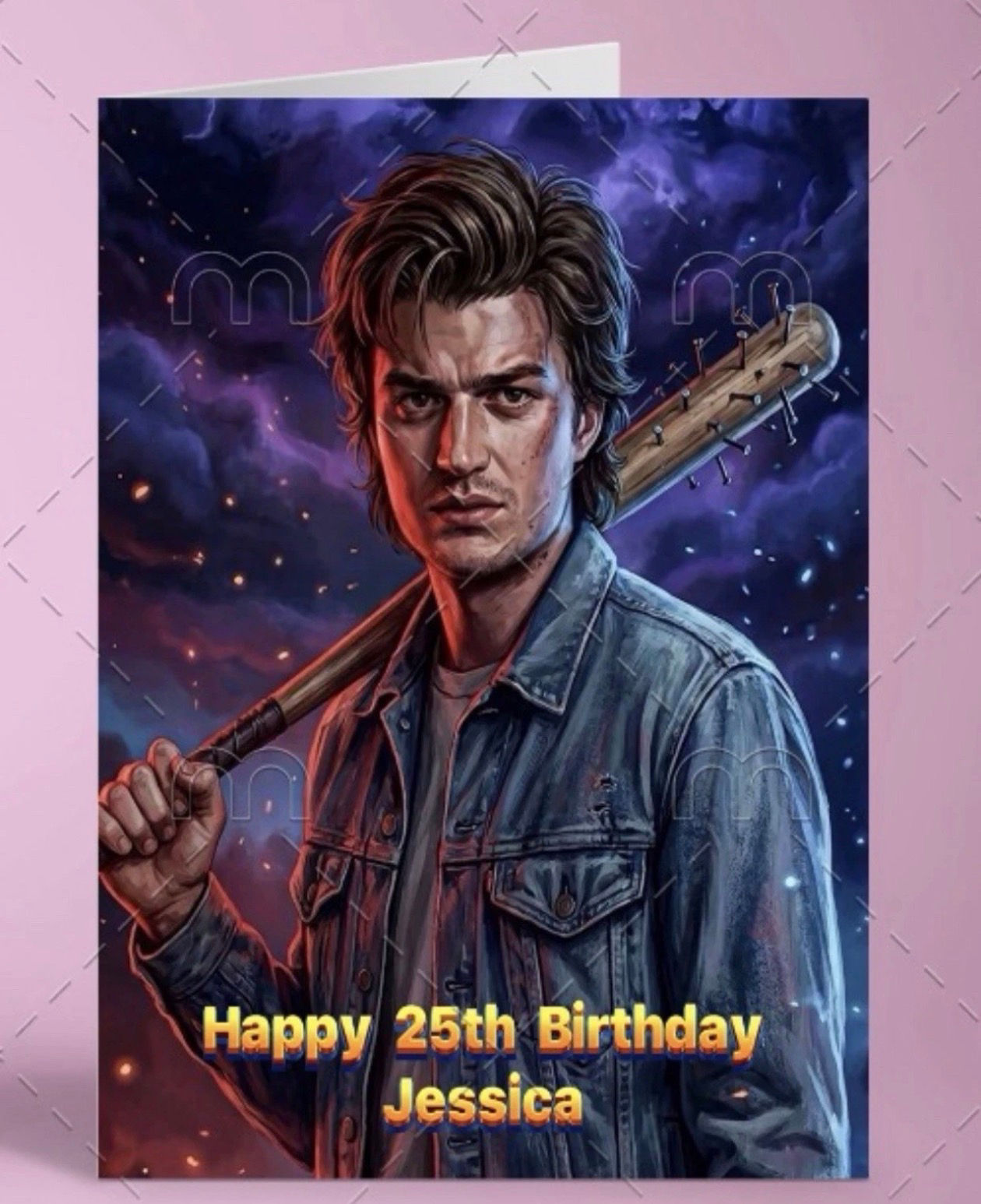 Personalised Birthday Card Steve Harrington Joe Keery Stranger Things Card