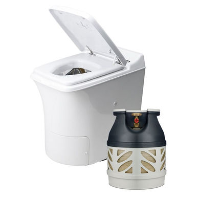 Gasdriven incinerating toilet - Cinderella Freedom