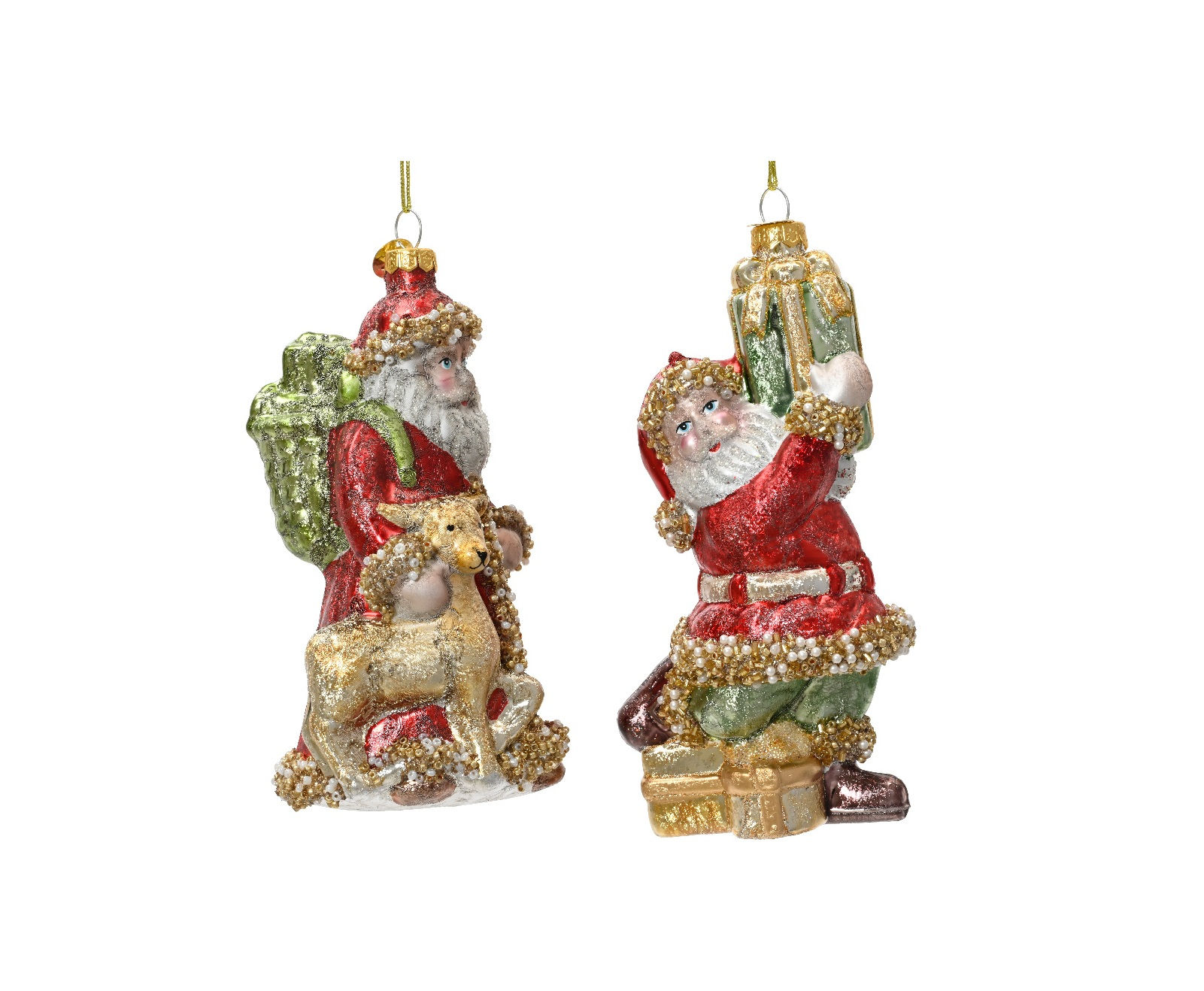 Colgante Santa, cristal, 7.6cm x7.5cm x14cm.
