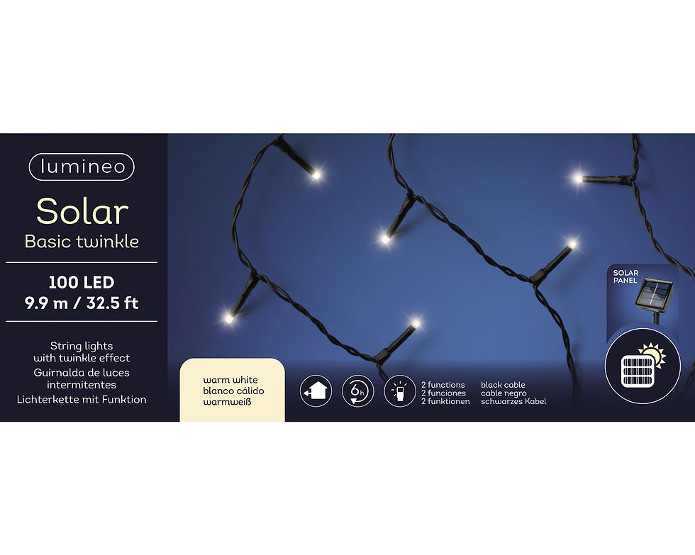 Miniatura: Guirnalda Luz Cálida. Solar. L.990cm.
