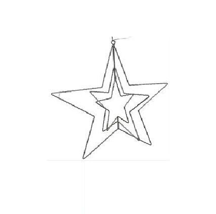 Miniatura: Estrellas de metal iluminadas. Luz LED.