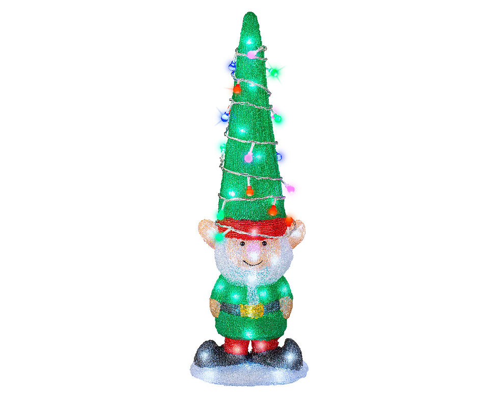 Miniatura: LED elfo fijo, exteriores. Largo 19cm x Ancho 12.5cm x Alto 60cm.