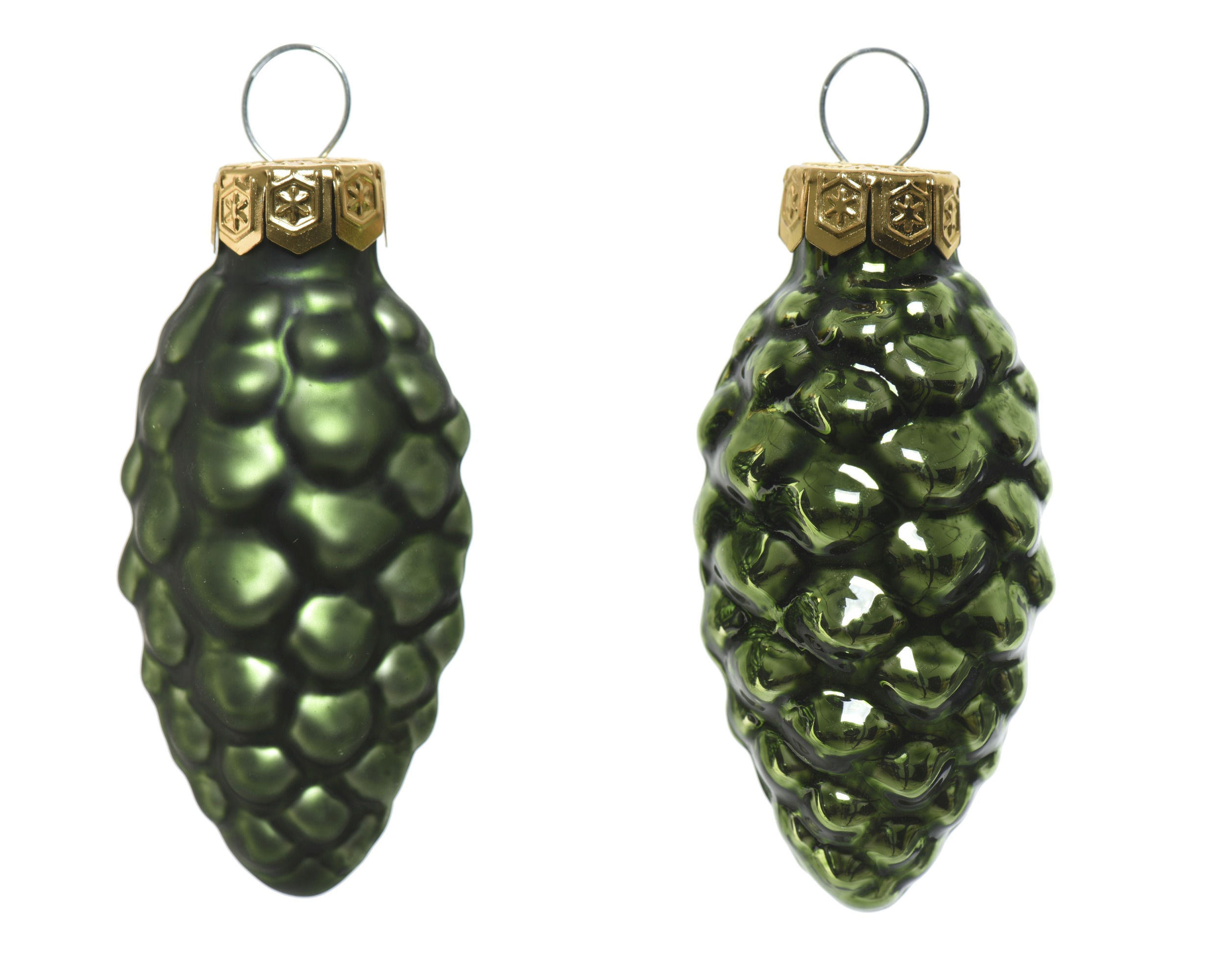 Piñas Cristal Variadas. 12u. 2,5x6cm.