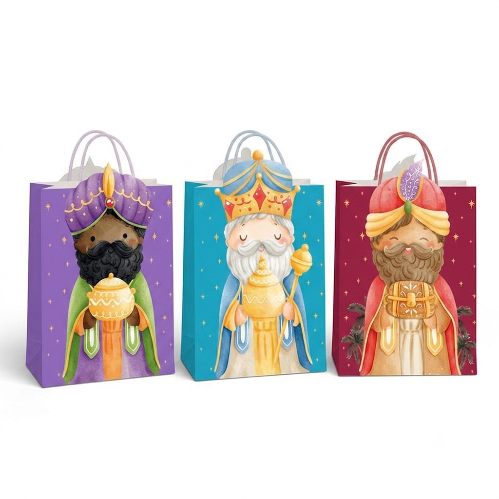 Bolsas Regalo Reyes Magos. Papel.
