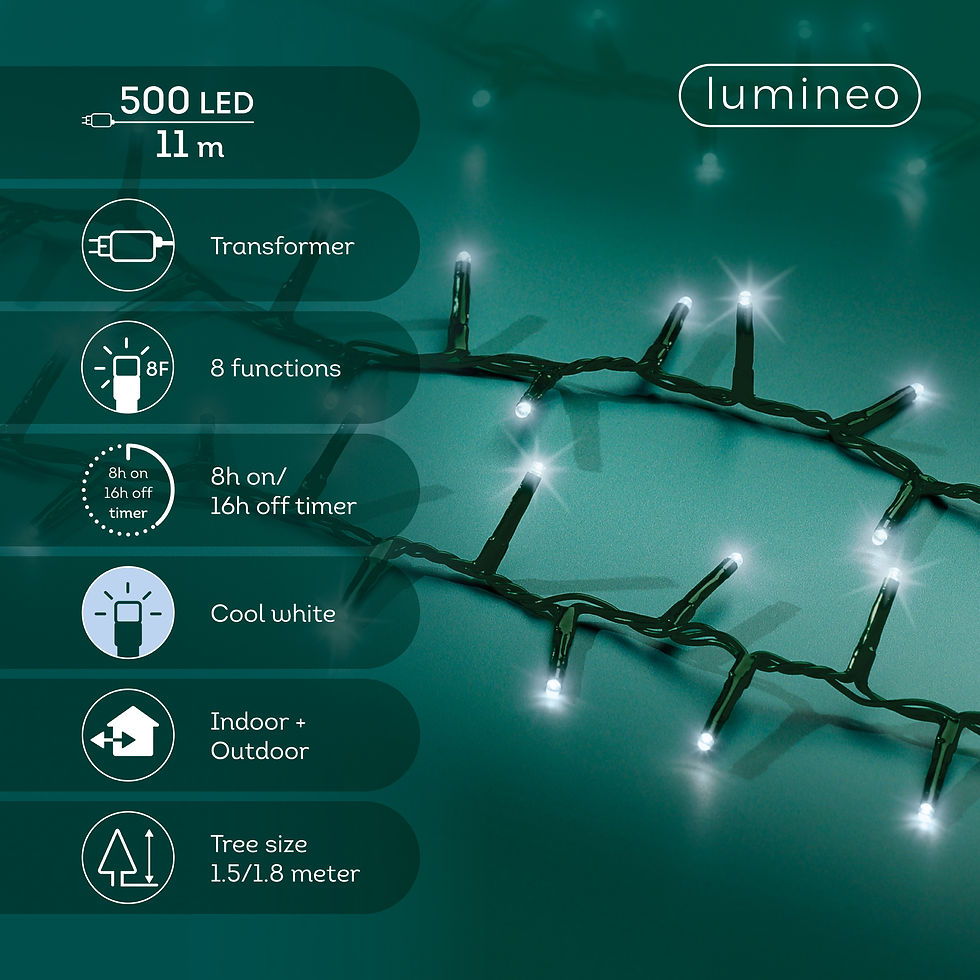 Miniatura: Guirnalda Luz Led Compacta Blanco Frío. L.1100cm.