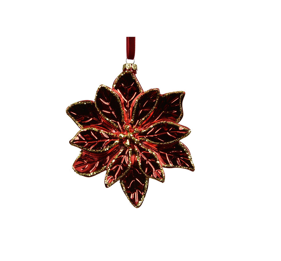 Miniatura: Colgante Flor Poliestireno. 14,5cm.