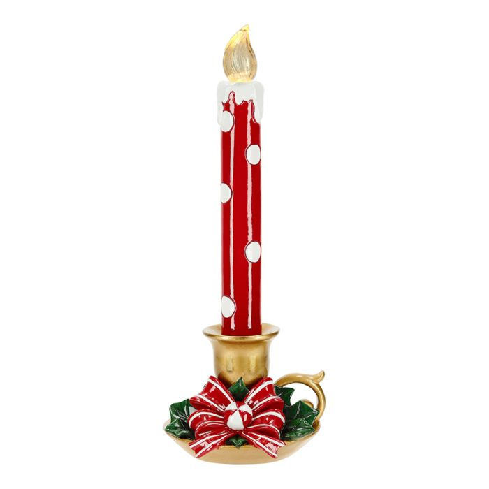 Vela Luz Led. Poliresina. B/O,14,8x14,5x36,3cm.