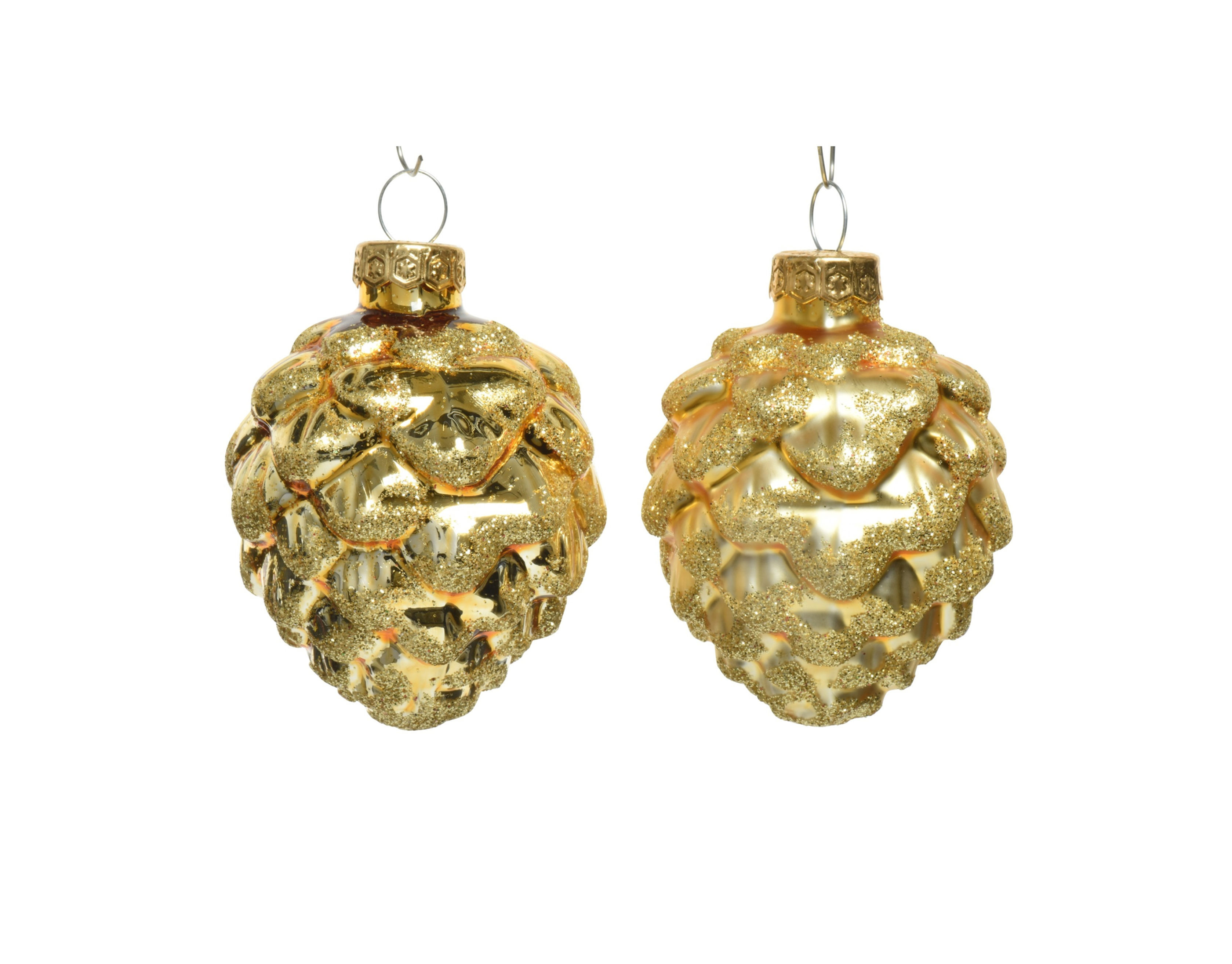 Colgante Piña Cristal Combinada.  6u.5x7cm.