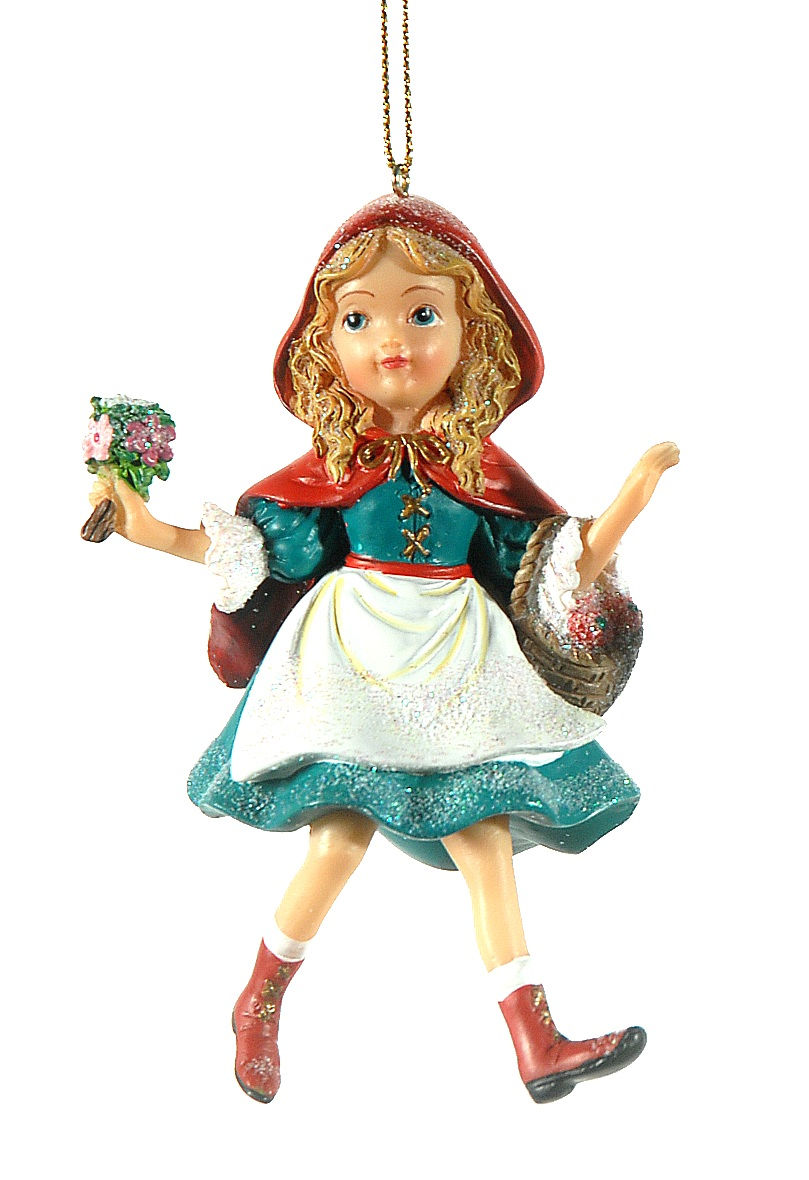 Miniatura: Colgante Caperucita y lobo, 10,50cm.