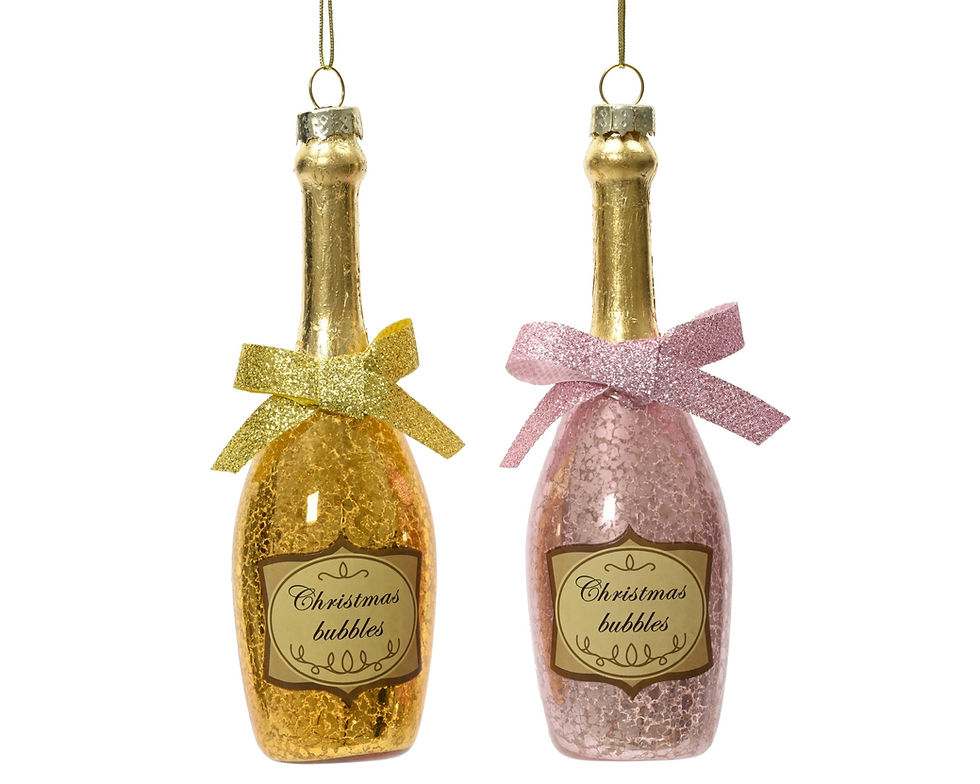 Miniatura: Colgante Cristal Botella Cava. 4,5x13,5cm.