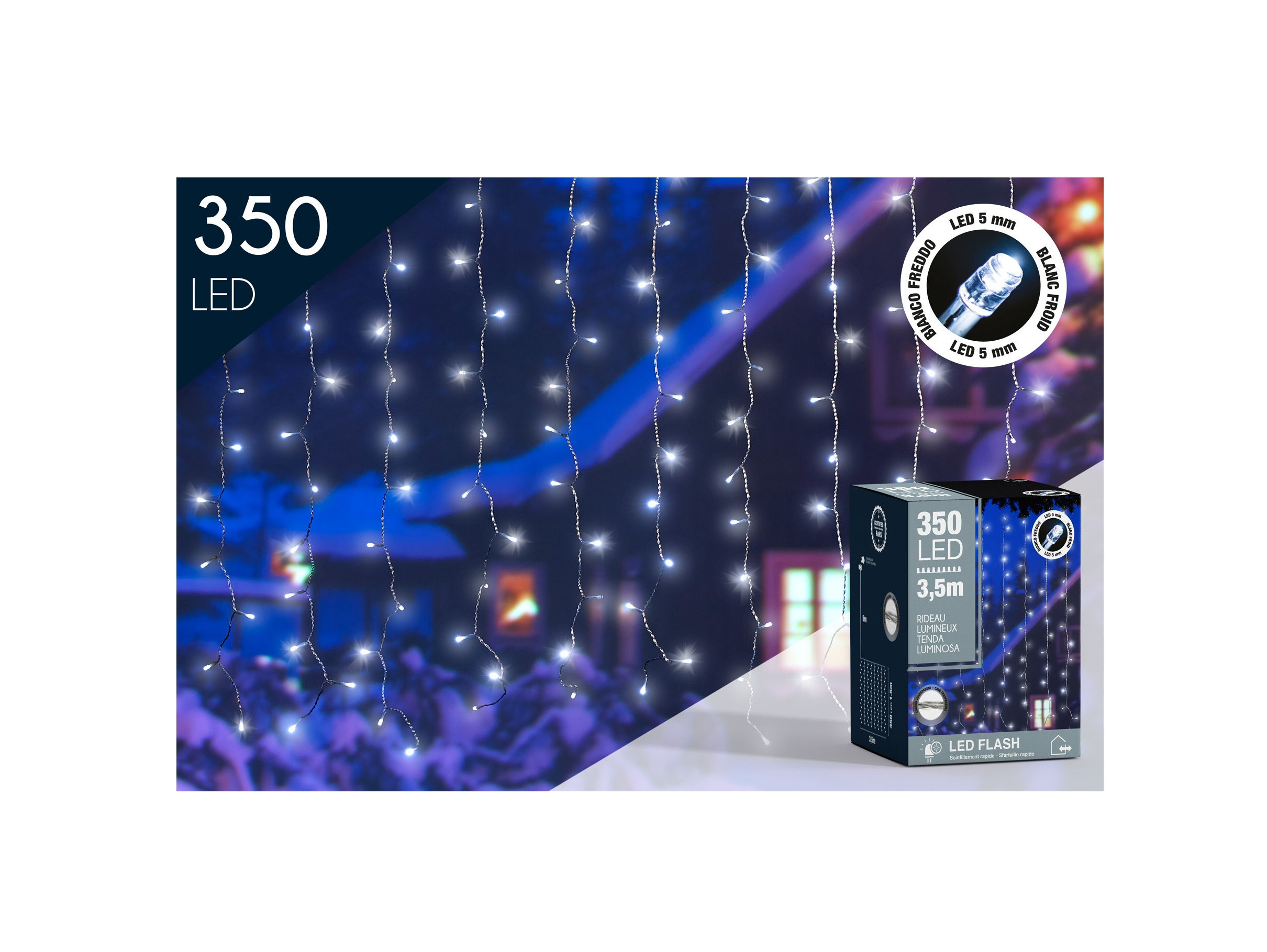 Cortina Cortina 300Led. Blanco Frio.