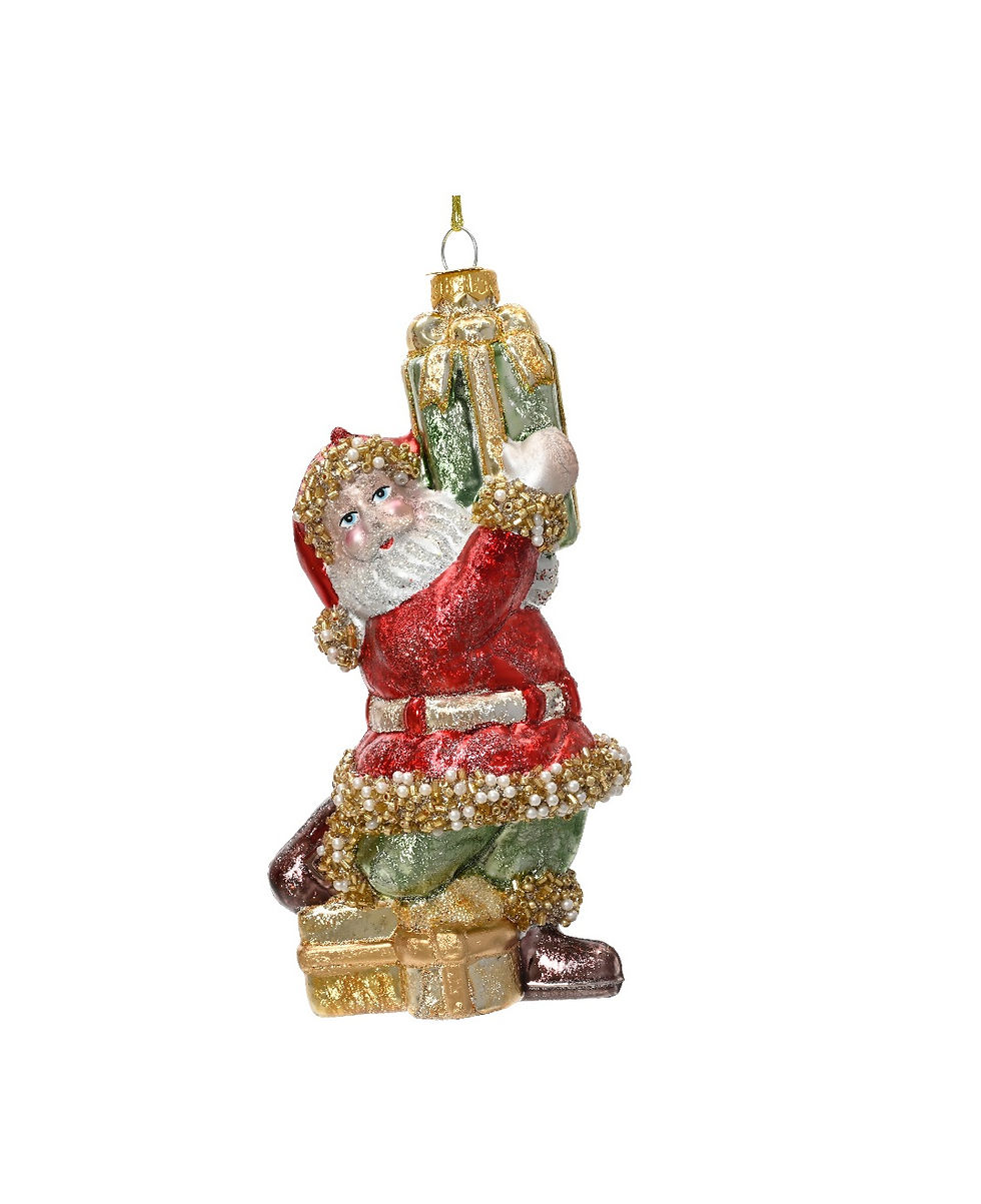 Miniatura: Colgante Santa, cristal, 7.6cm x7.5cm x14cm.