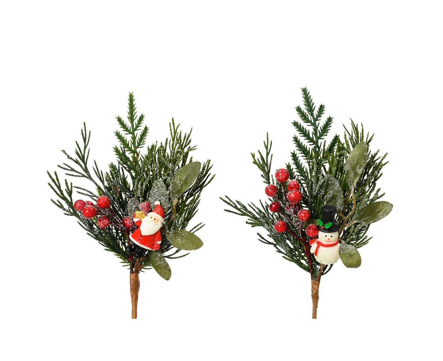 Pick navideño, set de 2, interior. Diámetro 8cm x Alto 20cm.