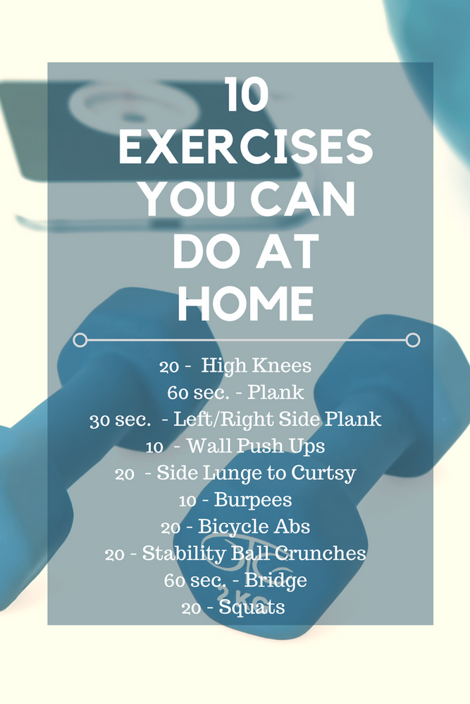 10 Exercises You Can Do at Home
