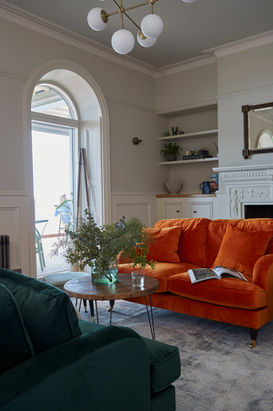 Public lounge space with a quirky interior design style on the Isle of Wight