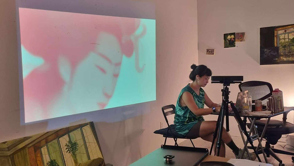 Work development at Lu Zhang’s studio, Brooklyn, New York