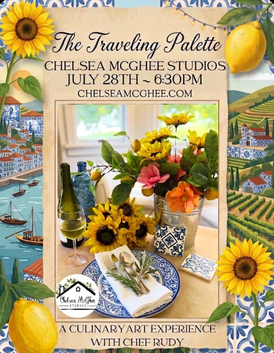 The Traveling Palette ~ with Chef Rudy Galindo ~Tuesday, July 28th at 6:30pm